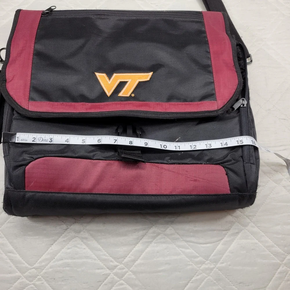 Logo Inc. Virginia Tech Hokies black & burgundy laptop / briefcase